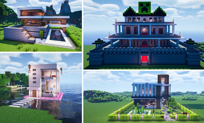 Thumnail Minecraft House How To Build A MODERN HOUSE With POOL!