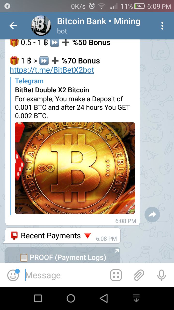 Now Hiring: Telegram bot. Earn free bitcoin every day with NO investment  needed.