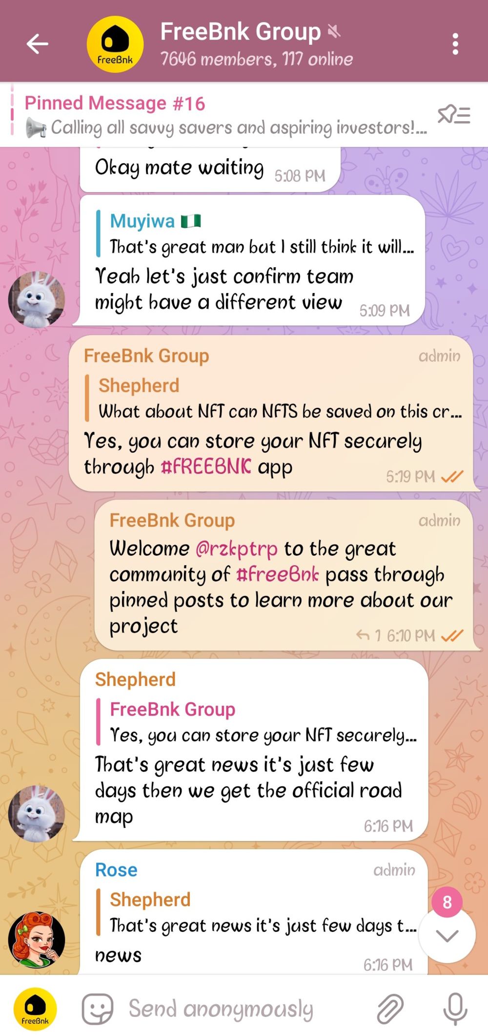 I will your Telegram and Discord Moderator for your web3 projects